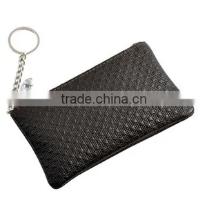 Boshiho Real Leather Zipper Coin Purse With Key Chain thumbnail-1