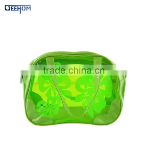 Ladies' Toiletry Bag Custom Transparent Pvc Handle Bag thumbnail-1
