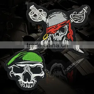 2016 Factory Hot Sell Personalized Custom Skull Embroidery Patches thumbnail-1