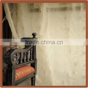 Hot Sale! Embroidered Organza Window Curtain Sheer thumbnail-5