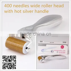 GTO400 Needles Body Derma Roller Micro Needle Roller With Hot Silver Handle thumbnail-1