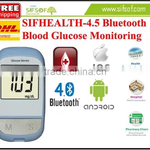 SIFHEALTH-4.5 Accurate and Fast Blood Glucose Monitor, Compatible With IOS 6.0+ & Android 4.3+ OS. thumbnail-1