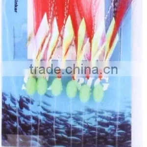 6#-12# Cheap Light Feather Fishing Lures Sea Rig Sabiki Rigs thumbnail-1