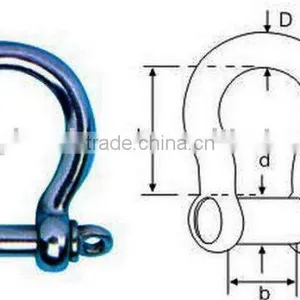 Stainless Steel Bow Shackle With Screw Pin(Marine Hardware) thumbnail-1