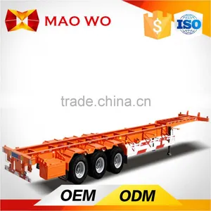 China Good Quality 20ft Trailer or Flatbed Container or Chassis Trailer for Sale thumbnail-5