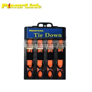 H90055 Heavy Duty Set of 4 Snap-on Ratchet Tie Down Straps. thumbnail-1