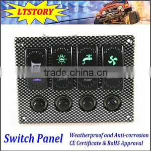 Boat Marine Rocker Switch Panel 4 Switches thumbnail-1