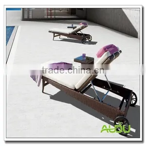 Audu Aluminium Wicker Sun Loungers With Side Table thumbnail-1