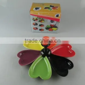 Colorful Divided Ceramic Candy/cake Display Stand in Stocked thumbnail-2