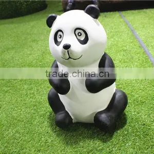 Home Garden Seats Christmas Decorative 30cm Height Small Artificial White and Black Fiberglass Chinese Flat Panda E10 28X05 thumbnail-1