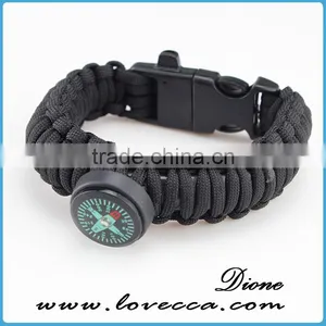 25cm Length Can Laser Team Logo Paracord Compass Bracelet thumbnail-1