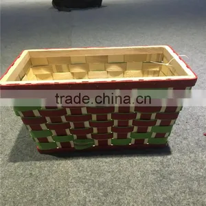 Colorful Custom Wholesale Wood Bicycle Basket thumbnail-1