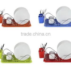 Colored Metal Chrome Smart Dish Rack Tray thumbnail-2