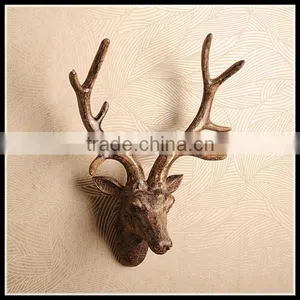 European Style Wall Decoration Resin Wall-mounted Deer Head for Sale thumbnail-4