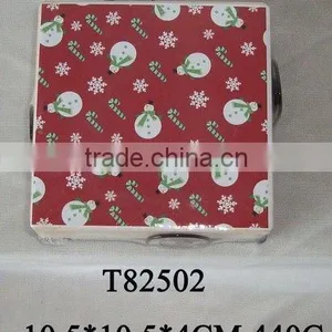 White Ceramic Coaster thumbnail-1