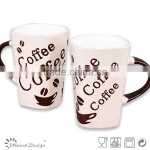 Big Ceramic Stoneware Engrave Coffee Mug thumbnail-1