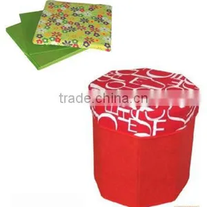 Foldable Octagonal Storage Stool thumbnail-1