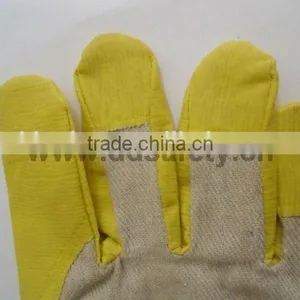 Yellow PVC Gloves White Back Working Hloves thumbnail-6
