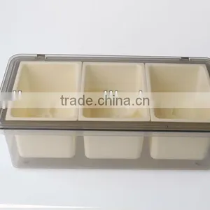 4 Compartments Plastic Condiment Container Set With Scoop thumbnail-1