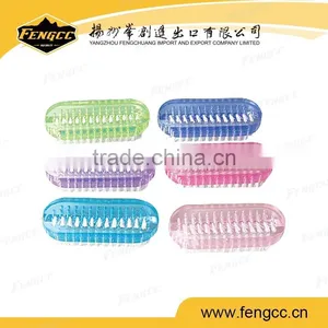 High Quality Transparent Plastic Small Handle Cleaning Bath Brush thumbnail-1