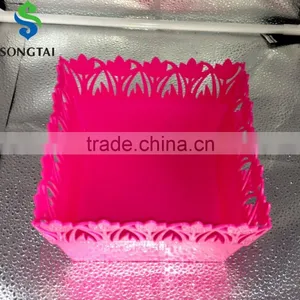 Colourful Plastic Snacks Dish Plate thumbnail-1