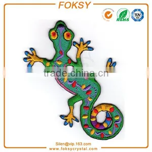 Iron on Patch Embroidered Patches Application Mexican Gecko Salamander Lizard Multicolor thumbnail-1