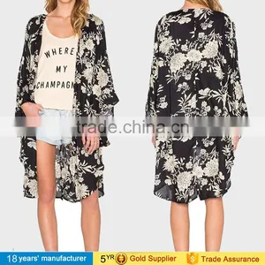 2014 Factory Wholesale Vintage Retro Boho Hippie Casual Chiffon Kimono Top thumbnail-3