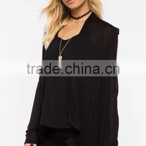 New Arrival Lightweight Female Trendy Beautiful Black Cardigan thumbnail-2