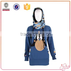 Women Stock Blushed Plush Fleece Sweater India China thumbnail-2