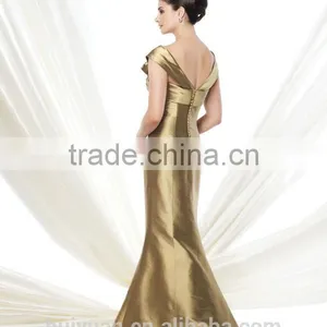 High Quality Strap Satin Beaded Mother Bride Sexy Wedding Night Dresses thumbnail-3