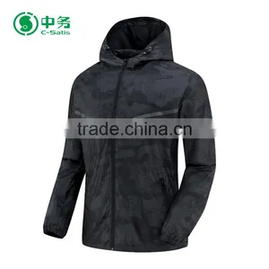 Fashion Design Lightweight 100% Polyester Outdoor Camo Running Sports Jacket for Men thumbnail-4