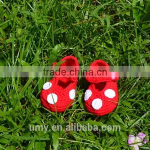 Polka Dot Crochet Pattern Baby Girl Shoes thumbnail-1