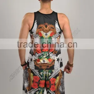 Apparel Wholesale Custom Printed 100 Polyester Tank Tops thumbnail-2
