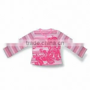 Children's Long-sleeved T-shirt, Made of 100% Cotton Y/D S/J, Available in Various Sizes, SGS Tested thumbnail-1