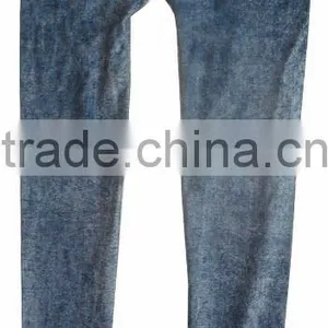 Denim Printed Full Length Seamless Ladies Legging thumbnail-1