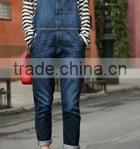 Runwaylover EY0635P Hot Sale 2017 Ladies Fashion Hole Denim Overalls thumbnail-1
