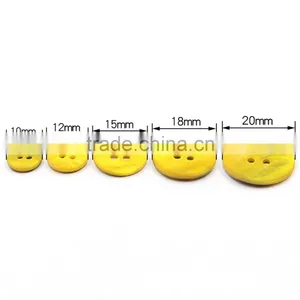 High Quality Colorful 2-Holes 100pcs/Bag Round Natural Shell Button Mother of Pearl Buttons thumbnail-5
