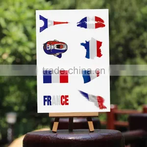 Custom Temporary Body Tattoo Water Transfer Nation Flag Multi-color Tattoo Sticker thumbnail-1