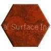 Red Hexagon Seamless Artificial Marble Solid Surface Sheet Tiles For Wall Decoration thumbnail-1