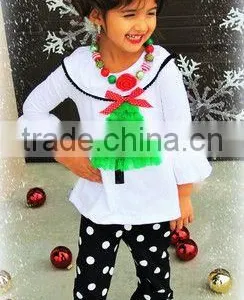 Best Selling Floral Ruffle Cotton Girls Boutique Outfit thumbnail-5