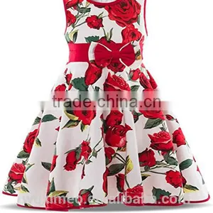 Children's Tight Waist Cartoon Printed Sleeveless Dress thumbnail-2