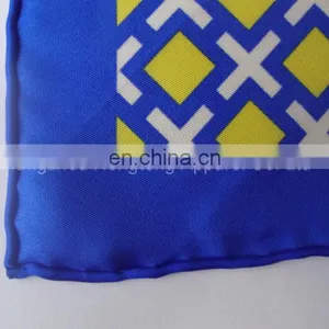 Hand Rolled 100% Silk Pocket Square Custom Design thumbnail-2