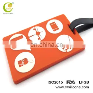 Silicone Luggage Tag Customized/ Aeroplane Flag Rubber Luggage Tag thumbnail-3