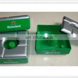 Portable Ashtray Pocket Ashtray Plastic Ashtray in Square Design Red Color Pass REACH thumbnail-5