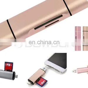 Aluminum Multifunction USB-A-Micro-Type-C Card Reader OTG Supported for Nexus 6P,5X,MacBook,Windows Computer,Android OTG thumbnail-6