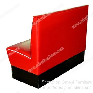 American 1950s Retro Diner Booth Sofa, Colorful Stripe Leather Diner Booth Manufacturer thumbnail-2