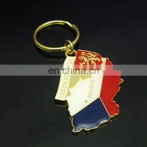 Custom Shiny Gold Color Metal Keychain Key Ring Key Holder thumbnail-1