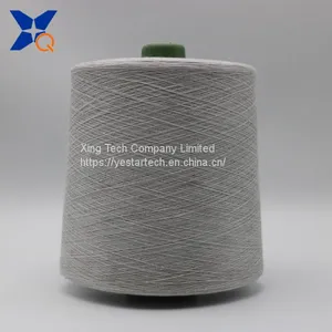 Grey Yarn Ne32/2ply 10% Stainless Steel Fiber Blended With 90% Polyester Fiber Ring Spun Yarn for Knitting Touchscreen Gloves--XTAA207 thumbnail-1