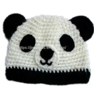 Handmade Crochet Kid's Funny Hats of Panda Design thumbnail-1