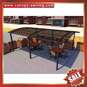 Outdoor Aluminium PC Polycarbonate Shelter Canopy Awning Cover Gazebo Kiosk Pavilion for Sale thumbnail-1
